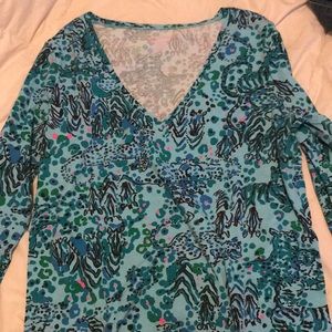 Lilly Pulitzer V Neck Tee